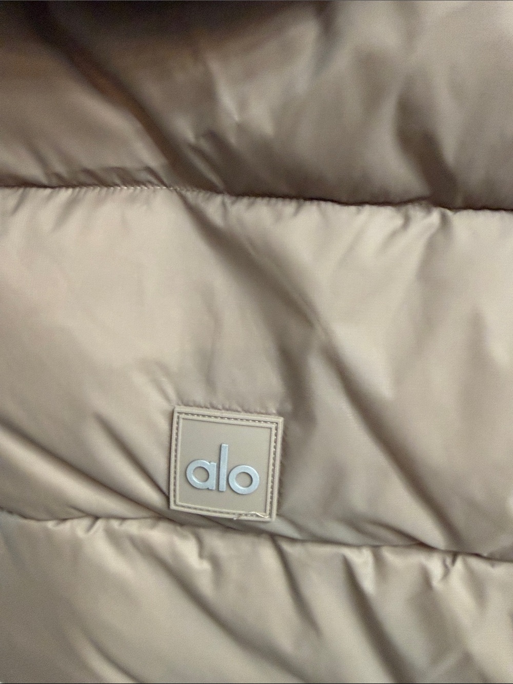 ALO Yoga Quilted Puffer Vest Taupe - Picture 9 of 14
